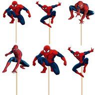 Pack of 24 Spiderman Cupcake Topper Picks Boy Children Party Decoration Kid's Birthday Party Decoration Supplies