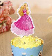 Yunko 60 Pcs Barbie Fun Cupcake Decorative Toppers Cupcake Decorating Tools