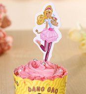Yunko 60 Pcs Barbie Fun Cupcake Decorative Toppers Cupcake Decorating Tools N3