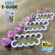Ternola - GUMPASTE ROSE CUTTERS - Cake Decorating Fondant Flowers. Pack of 3 Easiest Rose Cutters Ever N5