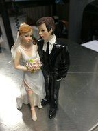 Resin Wedding Cake Topper (Bride Fishing) N5
