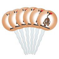 Set of 6 Cupcake Picks Toppers Decoration I Love Heart - Sloths N21