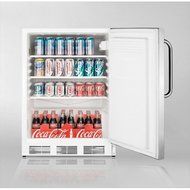 Summit AccuCold FF7SSTB 24" 5.5 cu. ft. Compact Refrigerator with Adjustable Shelves Deep Shelf Space Interior... N5