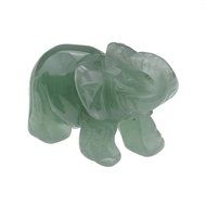 JOVIVI Natural Rose Quartz/Aventurine/Tiger Eye/Opalite Carved Gemstones Elephant Figurine 2&#039;&#039; Room Decoration... N16