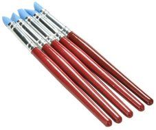 Lesirit 5 pcs Rubber Shaping Modeling Paint Brushes for Sculpture Pottery (Red) N2