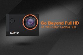 ThiEYE i60 4K Action Camera - 152 Degree Wide Angle, 12MP, 1.5 Inch TFT Display, Loop Recording (Black) N2