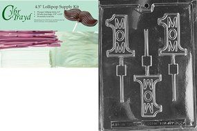 Cybrtrayd D065 Chocolate Candy Mold, No.1 Mom Lolly Dads and Moms N3