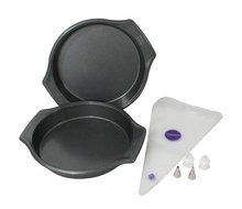 WILTON Bake-It-Better 9-Inch Cake Pans with Decorating Set N2