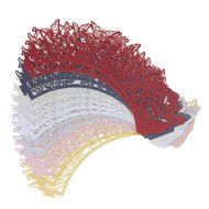 HUAL Cupcake Wrappers 50 Filigree Artistic Bake Cake Paper Cups Butterfly Lace Laser Cut Liner Baking Cup Muffin... N15