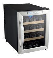 Kalamera 12 Bottle Counter Top Stainless Steel Wine Cooler Refrigerator N3