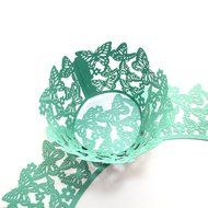 HUAL Cupcake Wrappers 50 Filigree Artistic Bake Cake Paper Cups Butterfly Lace Laser Cut Liner Baking Cup Muffin... N16