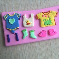 Karen Baking Baby Clothes Shape 3D Silicone Cake Mold For Cake Fondant Decorating N6