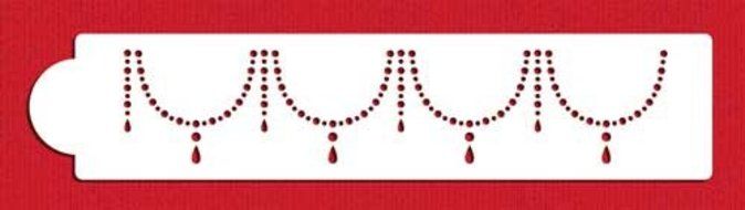 Pearl Necklace Cake Stencil by Designer Stencils