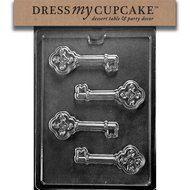Dress My Cupcake Chocolate Candy Mold, Skeleton Key