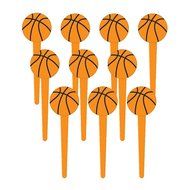 Basketball Cupcake Picks - 36 pcs
