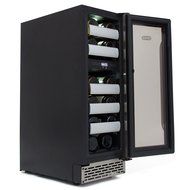 Whynter BWR-171DS Elite 17-Bottle Seamless Stainless Steel Door Dual Zone Built-in Wine Refrigerator N2