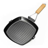 Collapsible Handle Square Baking Pan Frying Steak 24CM N3