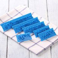 BleuMoo 6Pcs Letter Fondant Cake Mold Decorating Icing Cutter Mould Sugarcraft Tool DIY N5