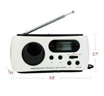 LeeKer Emergency Solar Power Dynamo Hand Crank FW/AM/NOAA Weather Alert Radio Built in LED Flashlight with USB... N4