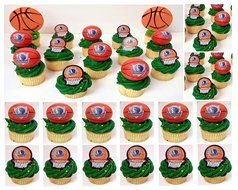 DALLAS MAVERICKS 14 Piece NBA Basketball Birthday Party Cupcake Topper Set - Includes All Cupcake Toppers and...