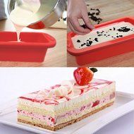 Silicone Cake Pan, 8.5&quot; Silivo Square Cake Baking Mould, FDA-Approved Non-Stick Bakeware Decorating bread Pan,... N12
