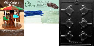 Cybrtrayd D096 Tea Pot Lolly Chocolate Candy Mold with Exclusive Cybrtrayd Copyrighted Chocolate Molding Instructions N3