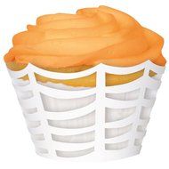 Die Cut White Spider Web Halloween Cupcake Wrappers, 12ct N3