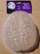 Creepy Zombie Gelatin Brain Mold - Transparent Plastic N2