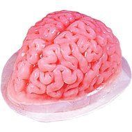 Creepy Zombie Gelatin Brain Mold - Transparent Plastic N3