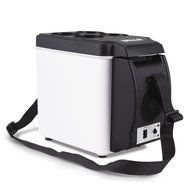 Della Portable Thermo Electric Refrigerator Cooler/Warmer 7-Quart Road Trip with Adjustable Strap, White N2