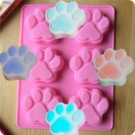 Bingirl Dog Cat Paw Print Silicone Bakeware Mould Chocolate Mold Cookie Candy Soap Resin N5