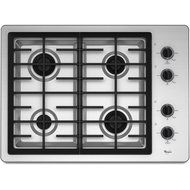Whirlpool W5CG3024XS 30 Gas Cooktop with 4 Sealed Burners Stainless Steel