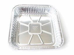 Disposable Aluminum 9 X 9 X 1 3/4 &quot; Square Cake Pan #1100NL (25) N2