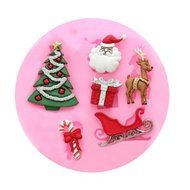 Funny Kitchen Mold Tray Set Mini Christmas Silicone DIY Fondant Sugar Mold Candy Making Molds