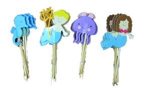 BETOP HOUSE Set of 24 Pieces Under The Sea Theme Mermaid Couple Cake Cupcake Decorative Cupcake Topper for Kids... N4