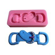 Karen Baking Fashion Belt Buckle Shape 3D Silicone Cake Mold For Cake Fondant Decorating N4