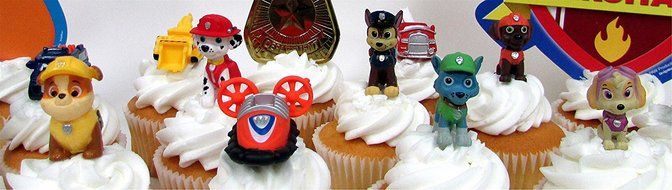 PAW PATROL 15 Piece Birthday Cupcake Topper Set Featuring Ryder and Paw Patrol Friends and Decorative Themed Accessories... N7