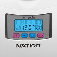 Ivation IVA-ICEM25WH Portable Ice Maker with LCD Display, White N8