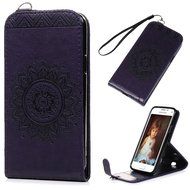 Badalink Galaxy S5 Mini Up-Down Open Folio Flip Case Kickstand Vertical PU Leather Embossed Totem Magnetic Snap... N42