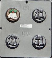 Christmas Bell Bells Oreo Cookie Sandwich Chocolate Candy Mold 1641