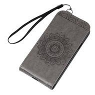 Badalink Galaxy S5 Mini Up-Down Open Folio Flip Case Kickstand Vertical PU Leather Embossed Totem Magnetic Snap... N46