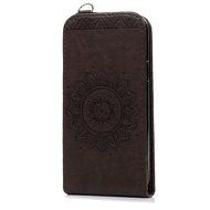 Badalink Galaxy S5 Mini Up-Down Open Folio Flip Case Kickstand Vertical PU Leather Embossed Totem Magnetic Snap... N49
