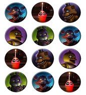 FIVE NIGHTS AT FREDDY&#039;S WORLD edible cake image cup cake decoration -12x2&quot;