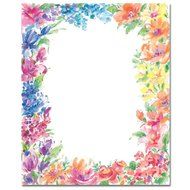 Bright Floral Laser, Inkjet Computer Printer Paper