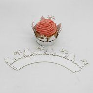 Oksale 24Pcs Christmas Hollow Lace Cup Muffin Holder Cake Paper Case Wraps Cupcake Wrapper for Wedding Birthday... N15