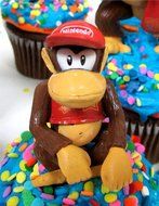 14 Piece Super Mario Brothers DONKEY KONG Birthday Cupcake Topper Set Featuring Donkey Kong and Friends Characters... N6