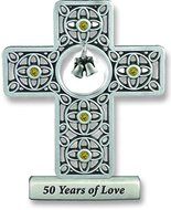 Cathedral Art SQP311 50 Years of Love Anniversary Cross, 3-Inch