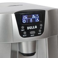 Della 2-in-1 Water Dispenser w/ Built-In Ice Maker Freestanding Machine, 2-Size Cube (26lb per Day) -Silver N4