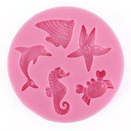 Anyana Sea Creatures Silicone Fondant Mould Sugar Paste Cake Cupcake Icing N3