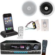 Pyle Stereo Receiver, Dock, Speaker and Volume Knob Package - PT260A 200 Watts Digital AM/FM Radio Stereo Receiver... N7
